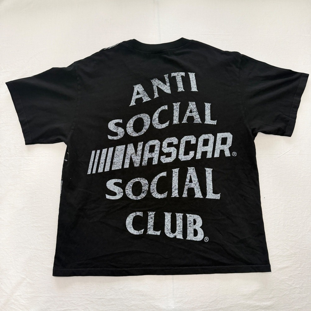 Anti Social Social Club x NASCAR 747 T Shirt Black XL ASSC Racing Streetwear